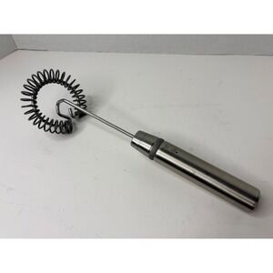 Pampered Chef Stainless Steel Sauce Whisk Coiled Head 21D Silver 10 Inch